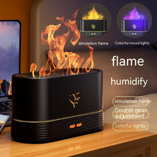 Charger l&#39;image dans la galerie, Flame Humidifier USB Smart Timing LED Electric Aroma Diffuser Simulation Fire Night Lamp Home Decor
